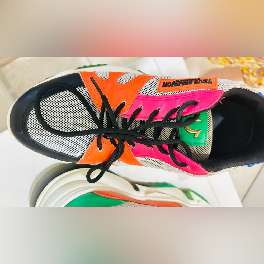 TRUE RELIGION Chunky Sneakers - Vibrant Color Block Design. Size 10. - Picture 7 of 11